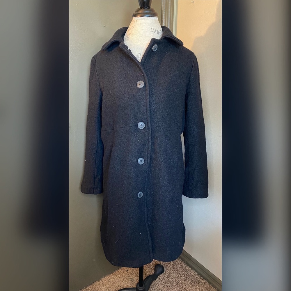 Lands End women’s long pea coat - plus